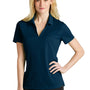 Nike Womens Dri-Fit Moisture Wicking Micro Pique 2.0 Short Sleeve Polo Shirt - Navy Blue