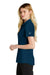 Nike NKDC1991 Womens Dri-Fit Moisture Wicking Micro Pique 2.0 Short Sleeve Polo Shirt Navy Blue Model Side