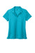 Nike NKDC1991 Womens Dri-Fit Moisture Wicking Micro Pique 2.0 Short Sleeve Polo Shirt Tidal Blue Flat Front