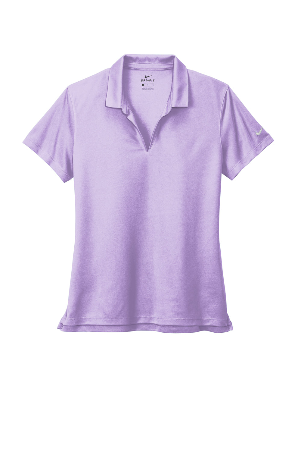 Nike NKDC1991 Womens Dri-Fit Moisture Wicking Micro Pique 2.0 Short Sleeve Polo Shirt Urban Lilac Purple Flat Front