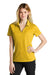 Nike NKDC1991 Womens Dri-Fit Moisture Wicking Micro Pique 2.0 Short Sleeve Polo Shirt Varsity Maize Yellow Model Front
