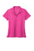 Nike NKDC1991 Womens Dri-Fit Moisture Wicking Micro Pique 2.0 Short Sleeve Polo Shirt Vivid Pink Flat Front