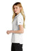 Nike NKDC1991 Womens Dri-Fit Moisture Wicking Micro Pique 2.0 Short Sleeve Polo Shirt White Model Side