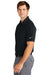 Nike NKDC2103 Mens Dri-Fit Moisture Wicking Micro Pique 2.0 Short Sleeve Polo Shirt w/ Pocket Black Model Side
