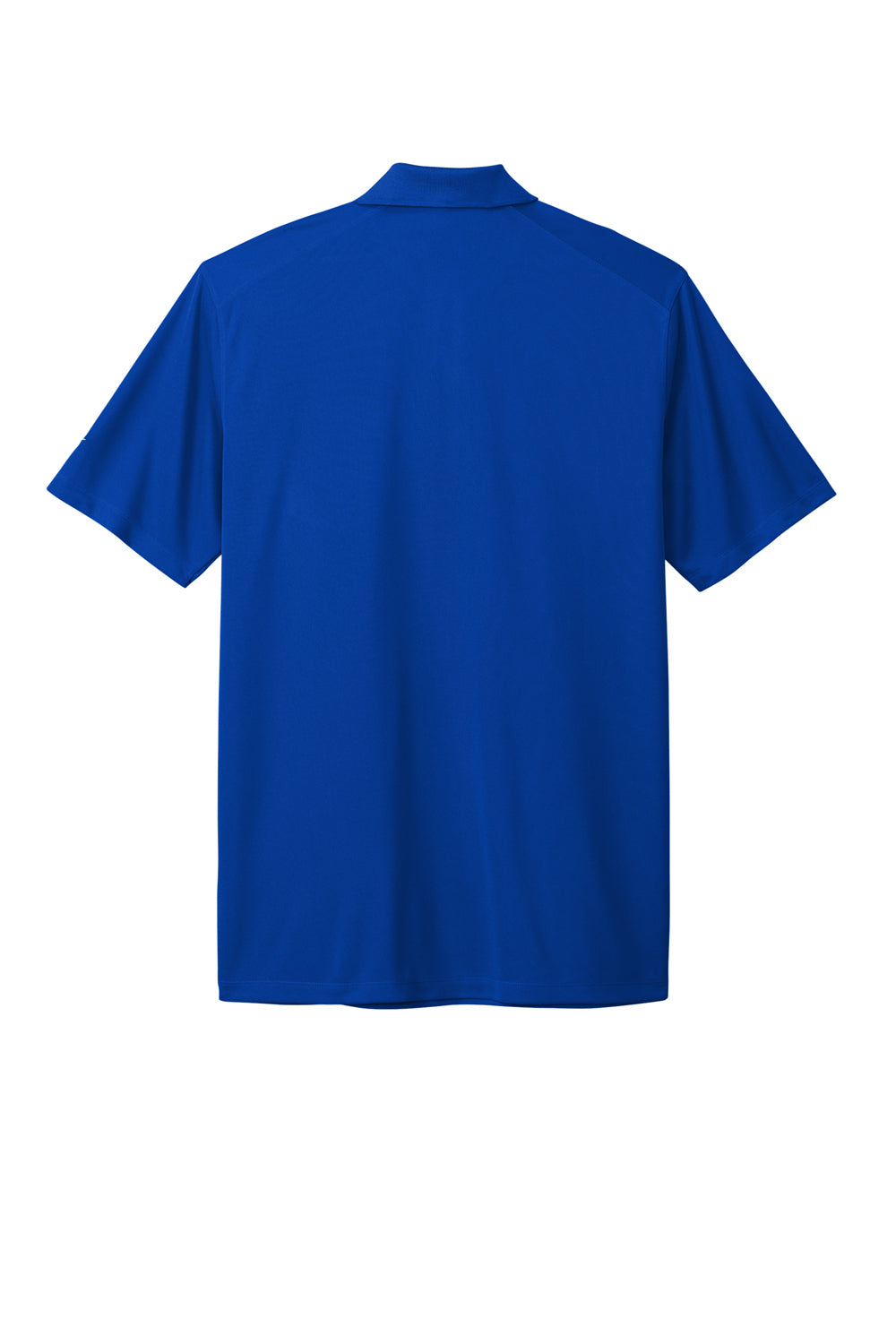Nike NKDC2103 Mens Dri-Fit Moisture Wicking Micro Pique 2.0 Short Sleeve Polo Shirt w/ Pocket Game Royal Blue Flat Back