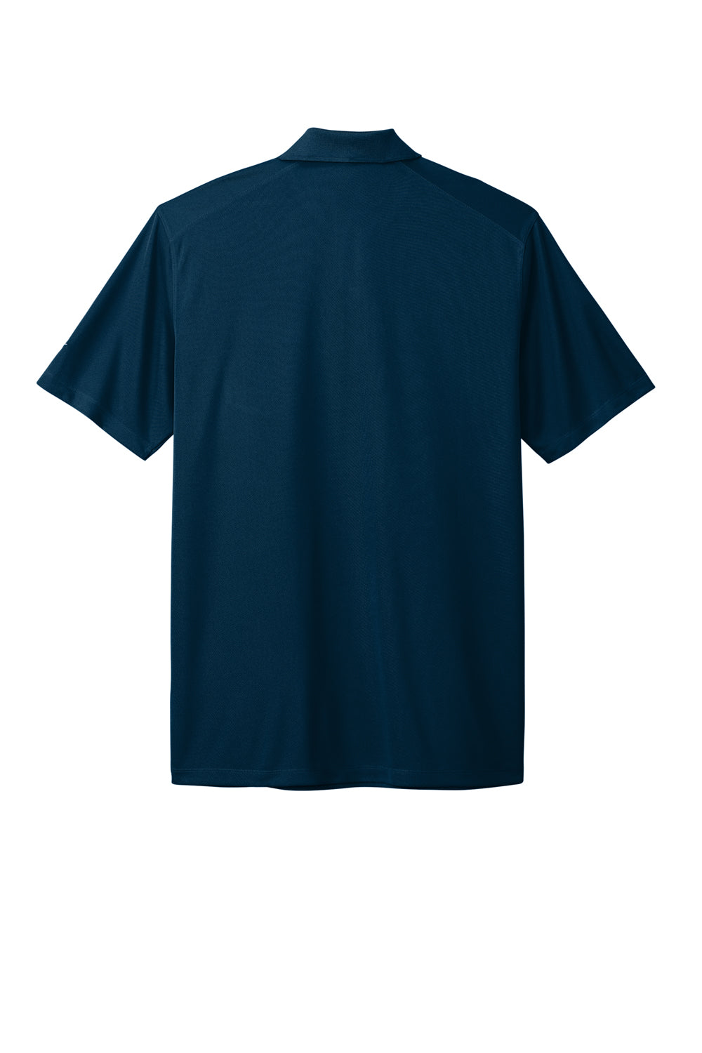 Nike NKDC2103 Mens Dri-Fit Moisture Wicking Micro Pique 2.0 Short Sleeve Polo Shirt w/ Pocket Navy Blue Flat Back