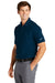 Nike NKDC2103 Mens Dri-Fit Moisture Wicking Micro Pique 2.0 Short Sleeve Polo Shirt w/ Pocket Navy Blue Model 3Q