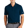 Nike Mens Dri-Fit Moisture Wicking Micro Pique 2.0 Short Sleeve Polo Shirt w/ Pocket - Navy Blue