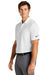 Nike NKDC2103 Mens Dri-Fit Moisture Wicking Micro Pique 2.0 Short Sleeve Polo Shirt w/ Pocket White Model 3Q