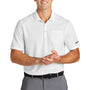 Nike Mens Dri-Fit Moisture Wicking Micro Pique 2.0 Short Sleeve Polo Shirt w/ Pocket - White