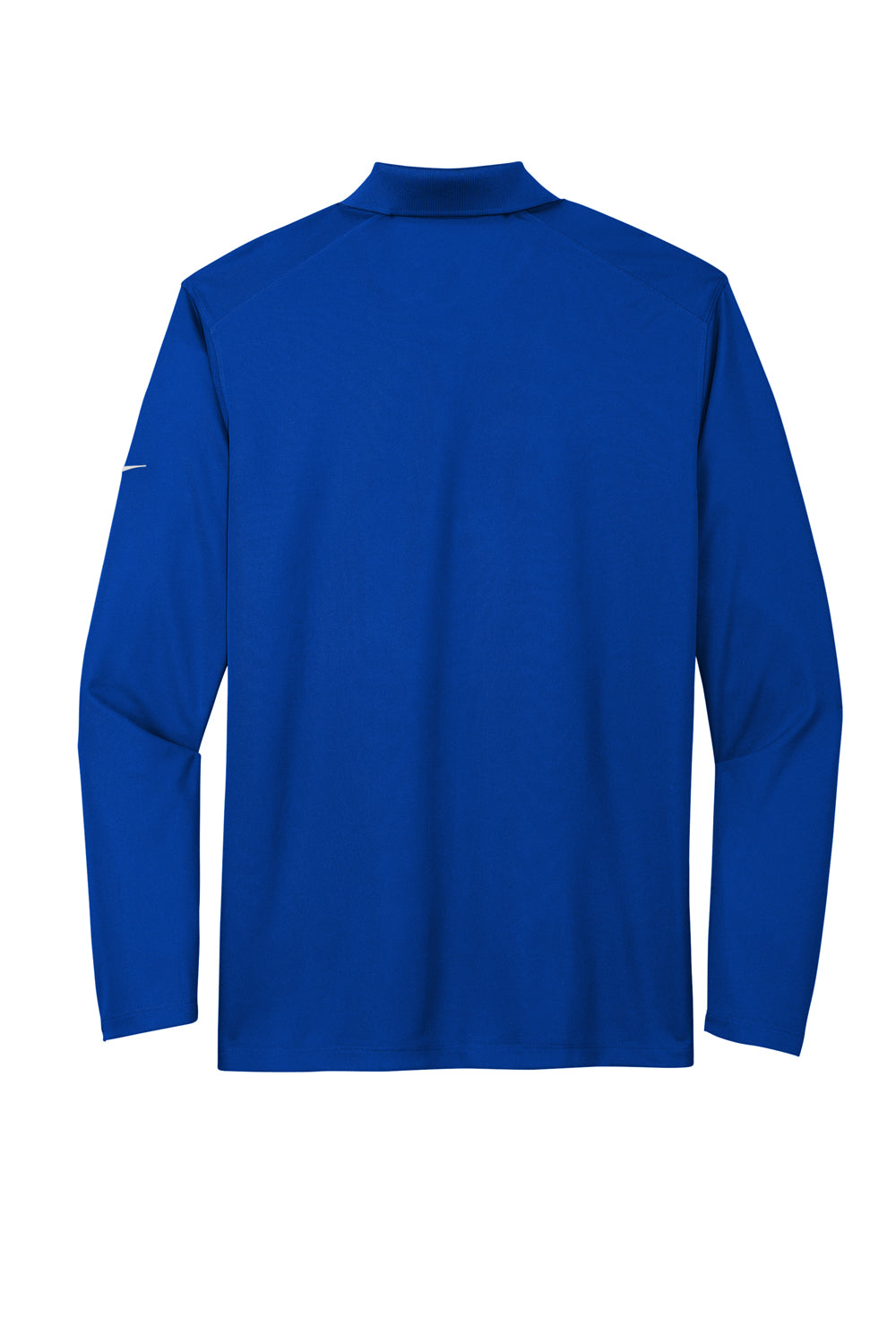 Nike NKDC2104 Mens Dri-Fit Moisture Wicking Micro Pique 2.0 Long Sleeve Polo Shirt Game Royal Blue Flat Back