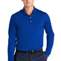 Nike Mens Dri-Fit Moisture Wicking Micro Pique 2.0 Long Sleeve Polo Shirt - Game Royal Blue