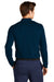 Nike NKDC2104 Mens Dri-Fit Moisture Wicking Micro Pique 2.0 Long Sleeve Polo Shirt Navy Blue Model Back
