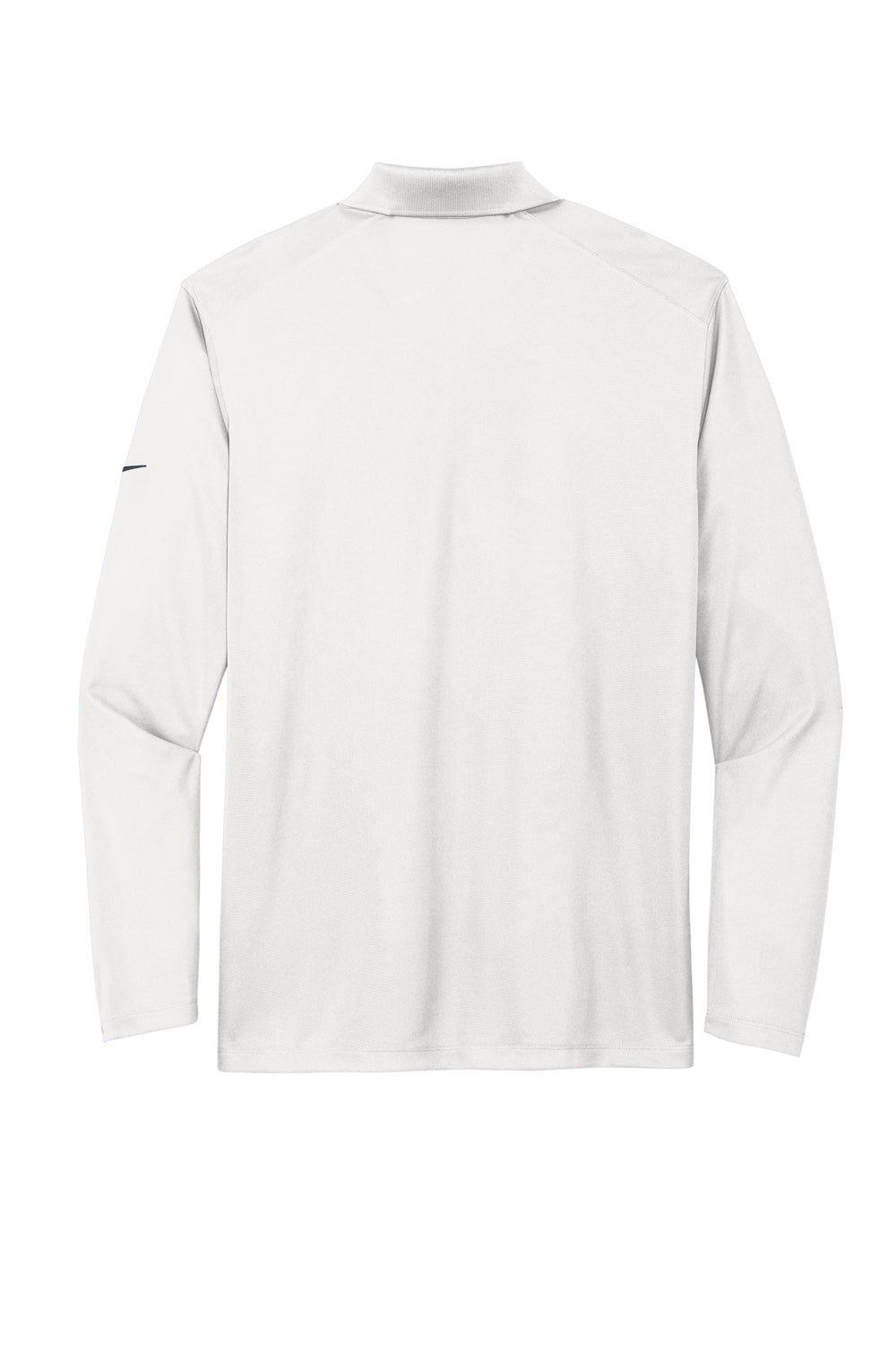 Nike NKDC2104 Mens Dri-Fit Moisture Wicking Micro Pique 2.0 Long Sleeve Polo Shirt White Flat Back