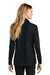 Nike NKDC2105 Womens Dri-Fit Moisture Wicking Micro Pique 2.0 Long Sleeve Polo Shirt Black Model Back