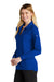 Nike NKDC2105 Womens Dri-Fit Moisture Wicking Micro Pique 2.0 Long Sleeve Polo Shirt Game Royal Blue Model 3Q