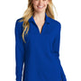Nike Womens Dri-Fit Moisture Wicking Micro Pique 2.0 Long Sleeve Polo Shirt - Game Royal Blue