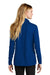 Nike NKDC2105 Womens Dri-Fit Moisture Wicking Micro Pique 2.0 Long Sleeve Polo Shirt Gym Blue Model Back
