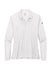 Nike NKDC2105 Womens Dri-Fit Moisture Wicking Micro Pique 2.0 Long Sleeve Polo Shirt White Flat Front