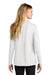 Nike NKDC2105 Womens Dri-Fit Moisture Wicking Micro Pique 2.0 Long Sleeve Polo Shirt White Model Back