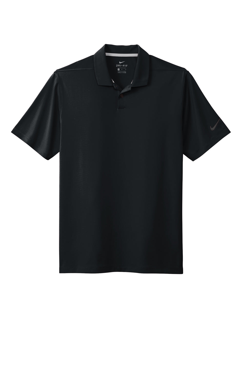 Nike NKDC2108 Mens Vapor Dri-Fit Moisture Wicking Short Sleeve Polo Shirt Black Flat Front