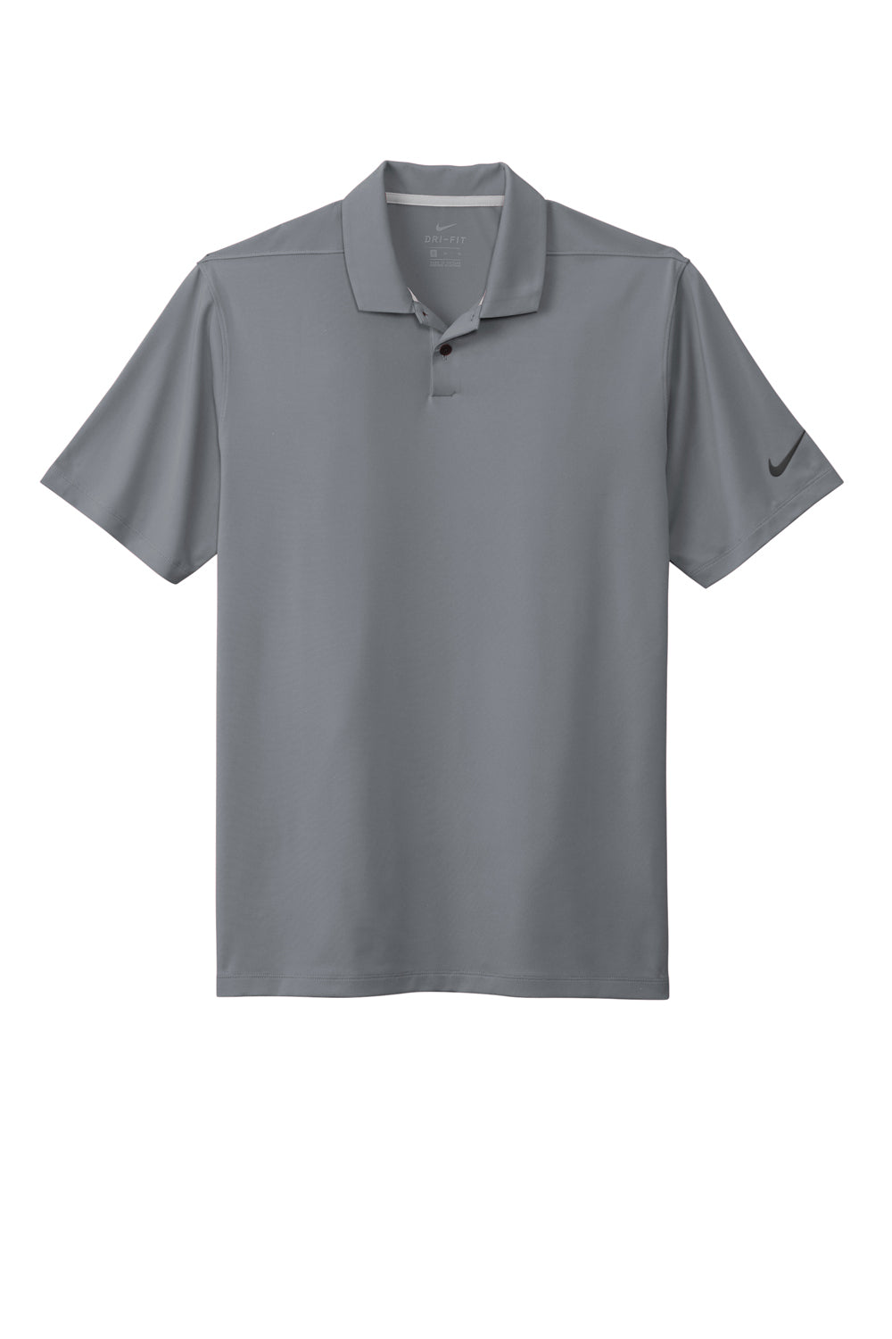 Nike NKDC2108 Mens Vapor Dri-Fit Moisture Wicking Short Sleeve Polo Shirt Cool Grey Flat Front