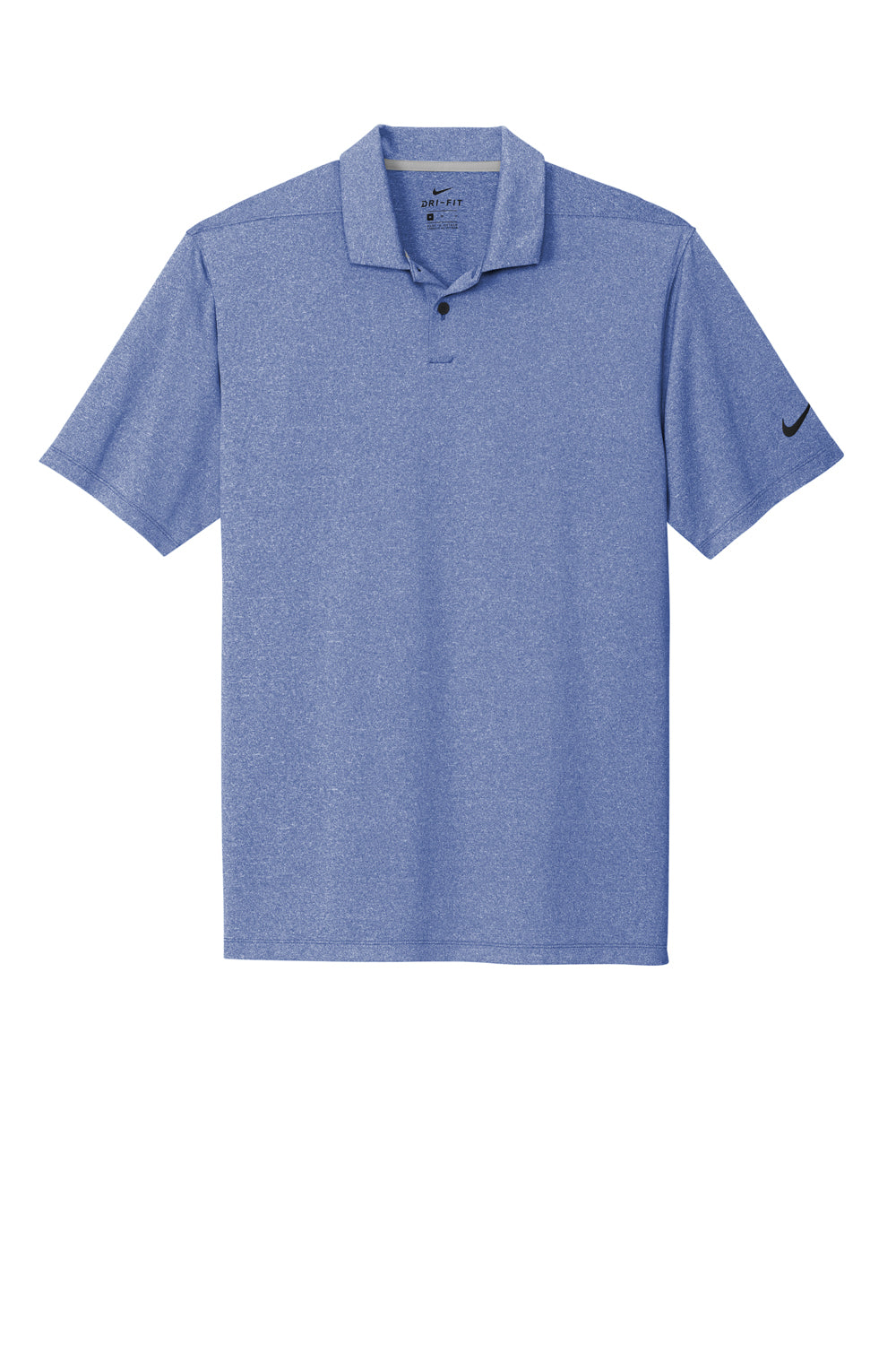 Nike NKDC2108 Mens Vapor Dri-Fit Moisture Wicking Short Sleeve Polo Shirt Heather Game Royal Blue Flat Front