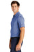 Nike NKDC2108 Mens Vapor Dri-Fit Moisture Wicking Short Sleeve Polo Shirt Heather Game Royal Blue Model Side