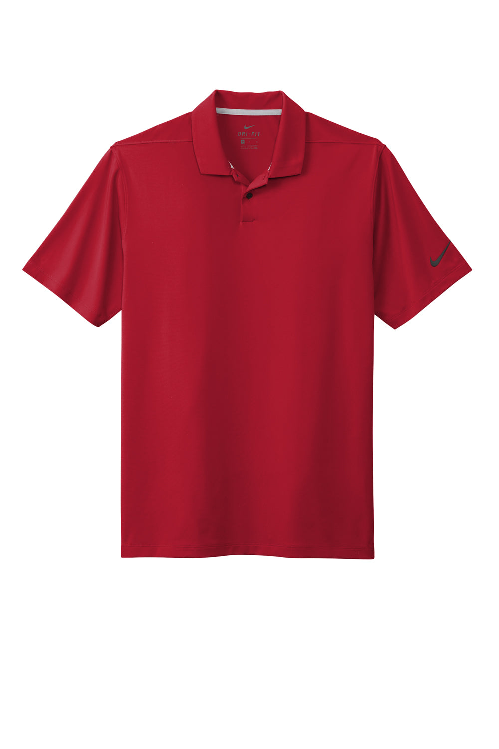 Nike NKDC2108 Mens Vapor Dri-Fit Moisture Wicking Short Sleeve Polo Shirt Gym Red Flat Front
