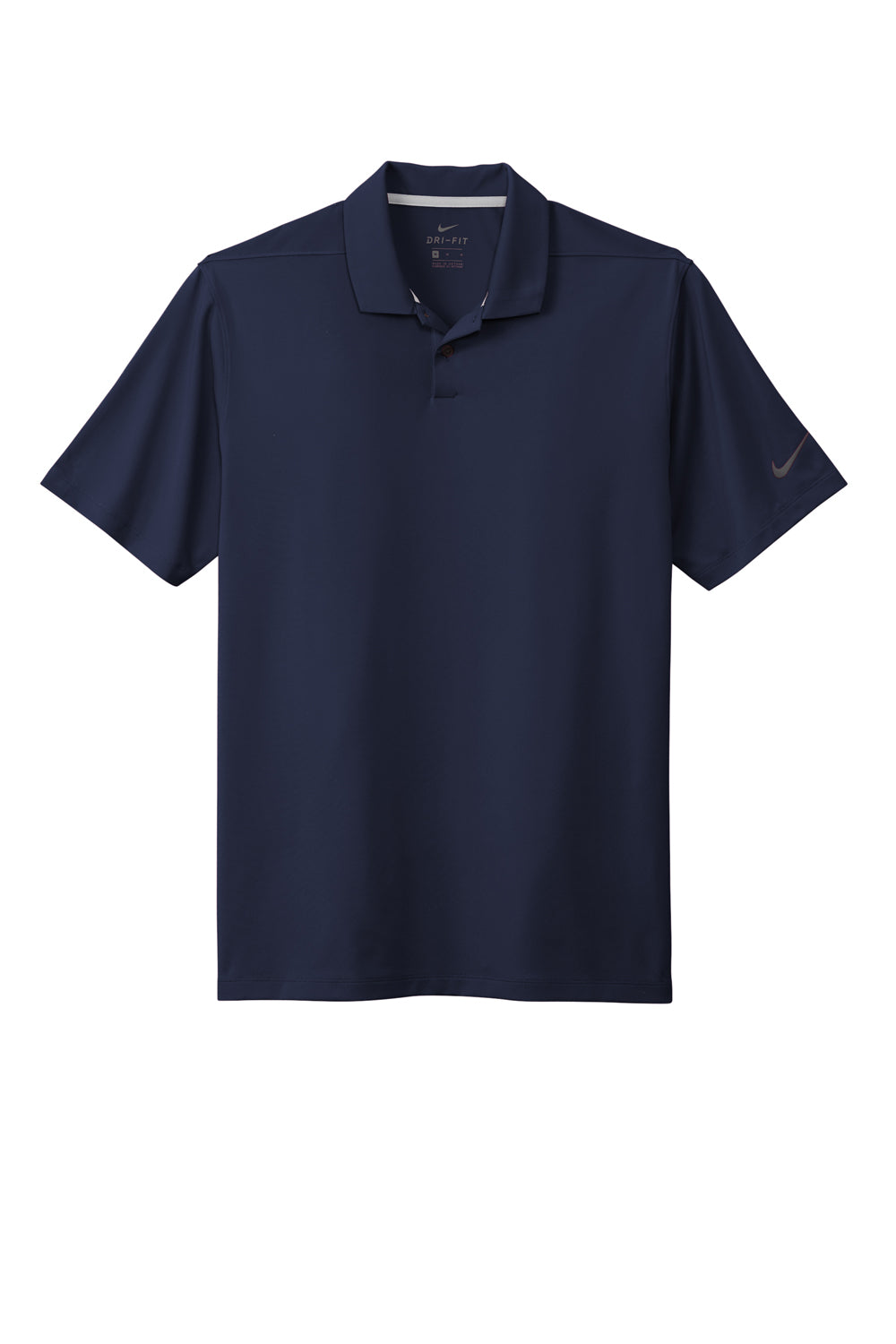 Nike NKDC2108 Mens Vapor Dri-Fit Moisture Wicking Short Sleeve Polo Shirt Midnight Navy Blue Flat Front