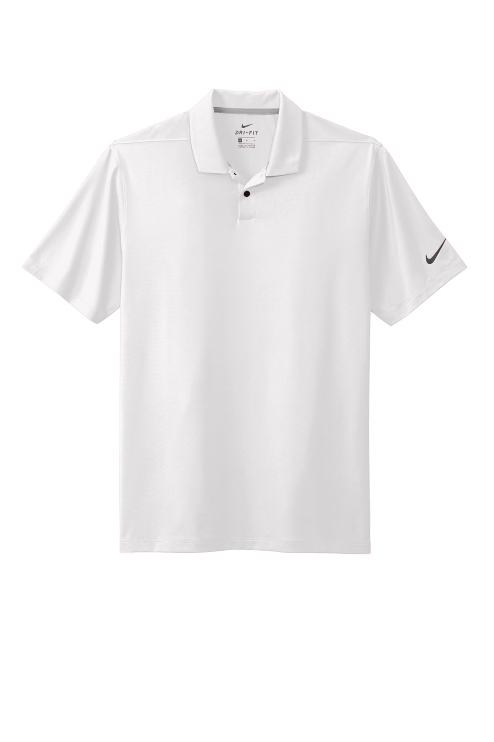 Nike NKDC2108 Mens Vapor Dri-Fit Moisture Wicking Short Sleeve Polo Shirt White Flat Front