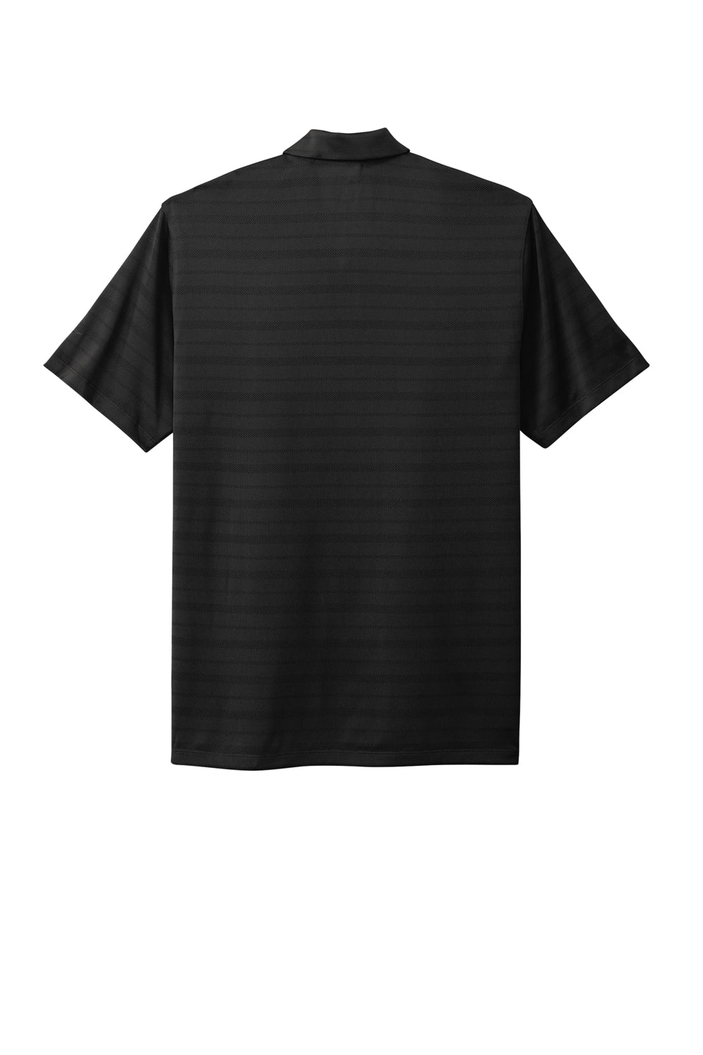 Nike NKDC2115 Mens Vapor Jacquard Dri-Fit Moisture Wicking Short Sleeve Polo Shirt Black Flat Back