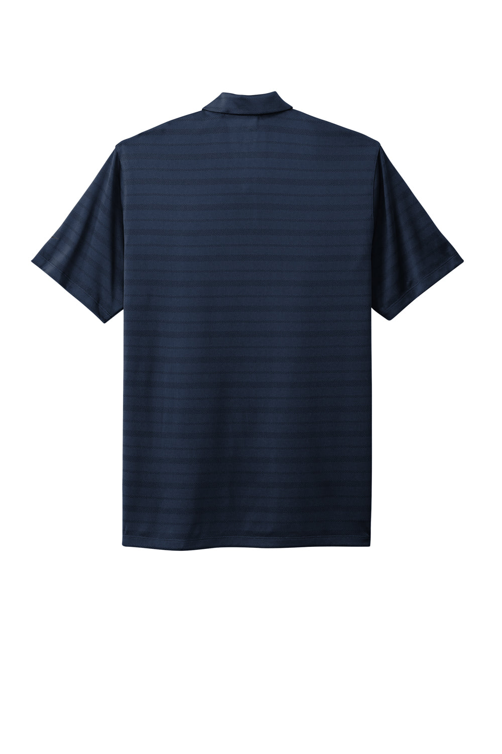 Nike NKDC2115 Mens Vapor Jacquard Dri-Fit Moisture Wicking Short Sleeve Polo Shirt Navy Blue Flat Back