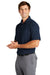 Nike NKDC2115 Mens Vapor Jacquard Dri-Fit Moisture Wicking Short Sleeve Polo Shirt Navy Blue Model 3Q