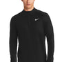Nike Mens Element Dri-Fit Moisture Wicking 1/4 Zip Sweatshirt - Black