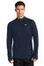 Nike NKDH4949 Mens Element Dri-Fit Moisture Wicking 1/4 Zip Sweatshirt Navy Blue Model Front
