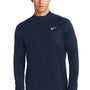 Nike Mens Element Dri-Fit Moisture Wicking 1/4 Zip Sweatshirt - Navy Blue
