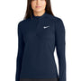 Nike Womens Element Dri-Fit Moisture Wicking 1/4 Zip Sweatshirt - Navy Blue