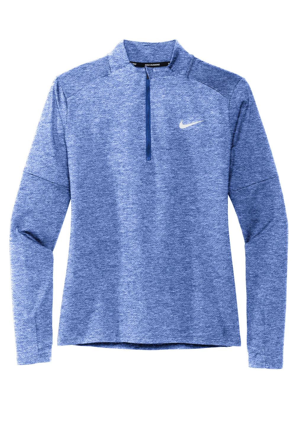 Nike NKDH4951 Womens Element Dri-Fit Moisture Wicking 1/4 Zip Sweatshirt Heather Royal Blue Flat Front