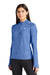 Nike NKDH4951 Womens Element Dri-Fit Moisture Wicking 1/4 Zip Sweatshirt Heather Royal Blue Model 3Q