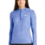 Nike Womens Element Dri-Fit Moisture Wicking 1/4 Zip Sweatshirt - Heather Royal Blue