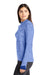 Nike NKDH4951 Womens Element Dri-Fit Moisture Wicking 1/4 Zip Sweatshirt Heather Royal Blue Model Side