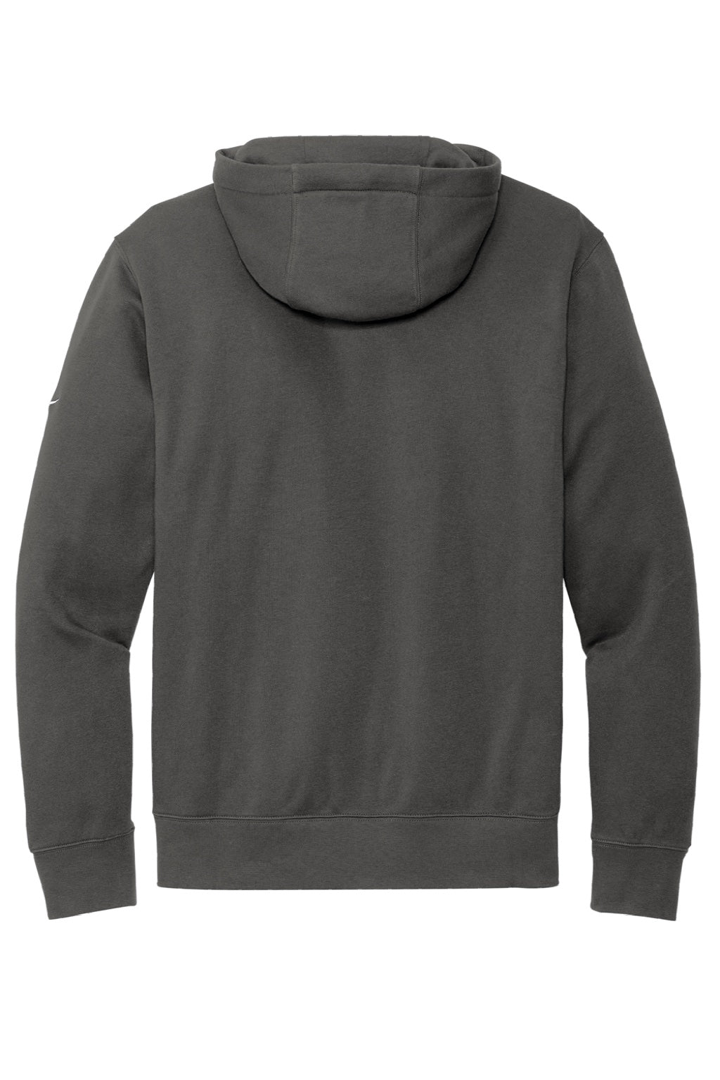 Nike NKDR1499 Mens Club Fleece Hooded Sweatshirt Hoodie w/ Pouch Pocket Anthracite Grey Flat Back