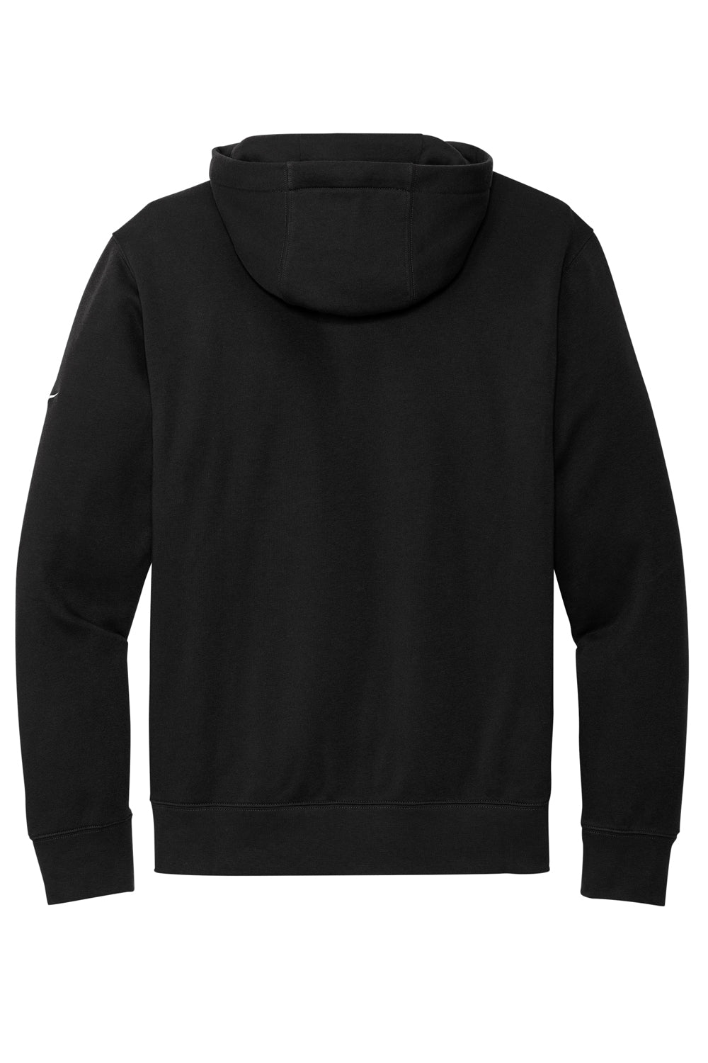 Nike NKDR1499 Mens Club Fleece Hooded Sweatshirt Hoodie Black Flat Back