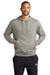 Nike NKDR1499 Mens Club Fleece Hooded Sweatshirt Hoodie w/ Pouch Pocket Heather Dark Grey Model Front