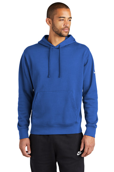 Nike NKDR1499 Mens Club Fleece Hooded Sweatshirt Hoodie Game Royal Blue Model Front