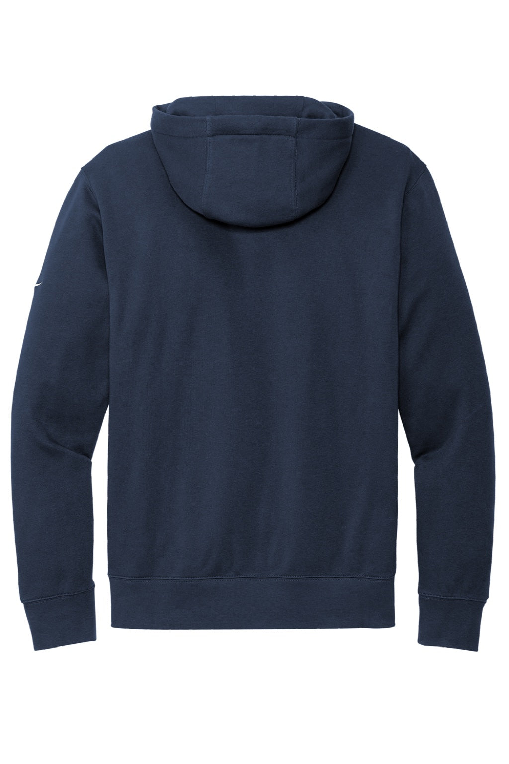 Nike NKDR1499 Mens Club Fleece Hooded Sweatshirt Hoodie w/ Pouch Pocket Midnight Navy Blue Flat Back