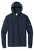Nike NKDR1499 Mens Club Fleece Hooded Sweatshirt Hoodie Midnight Navy Blue Flat Front