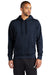 Nike NKDR1499 Mens Club Fleece Hooded Sweatshirt Hoodie w/ Pouch Pocket Midnight Navy Blue Model Front