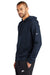 Nike NKDR1499 Mens Club Fleece Hooded Sweatshirt Hoodie w/ Pouch Pocket Midnight Navy Blue Model Side